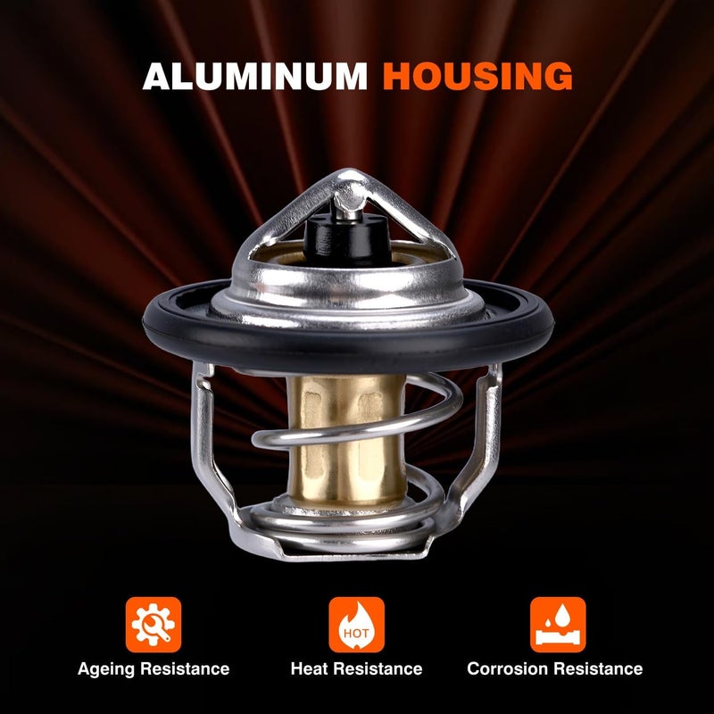 Techie Engine Thermostat 19434-73010 Compatible with Kubota Engine D902 D905 D1100 B1700 B2100 B2320 B2400 B2410 B2620 B2630 B2710 B2910 B2920 RTV1100 RTV1140 RTV900 Replace for 1622173270 - Image 5